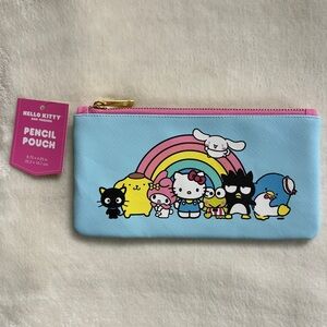 Hello Kitty and Friends Rainbow Sanrio Pencil Case 8x4 NEW